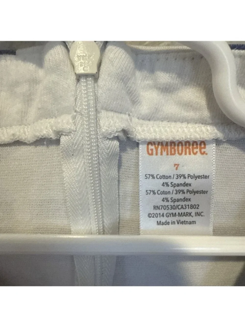 Gymboree knitted jumper dress, blue white size 7 Geometric Shift Short Sleeve